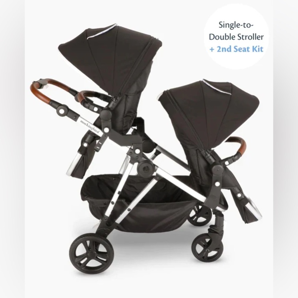 Single to double mockingbird stroller.